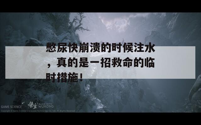 憋尿快崩溃的时候注水，真的是一招救命的临时措施！