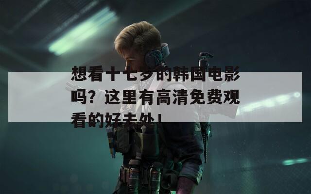 想看十七岁的韩国电影吗？这里有高清免费观看的好去处！