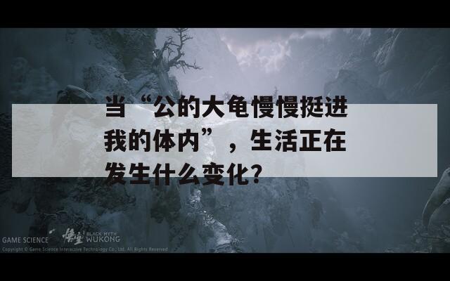 当“公的大龟慢慢挺进我的体内”，生活正在发生什么变化？